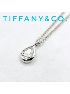 Tiffany & Co. by the Yard Pear Shape Diamond Platinum Necklace